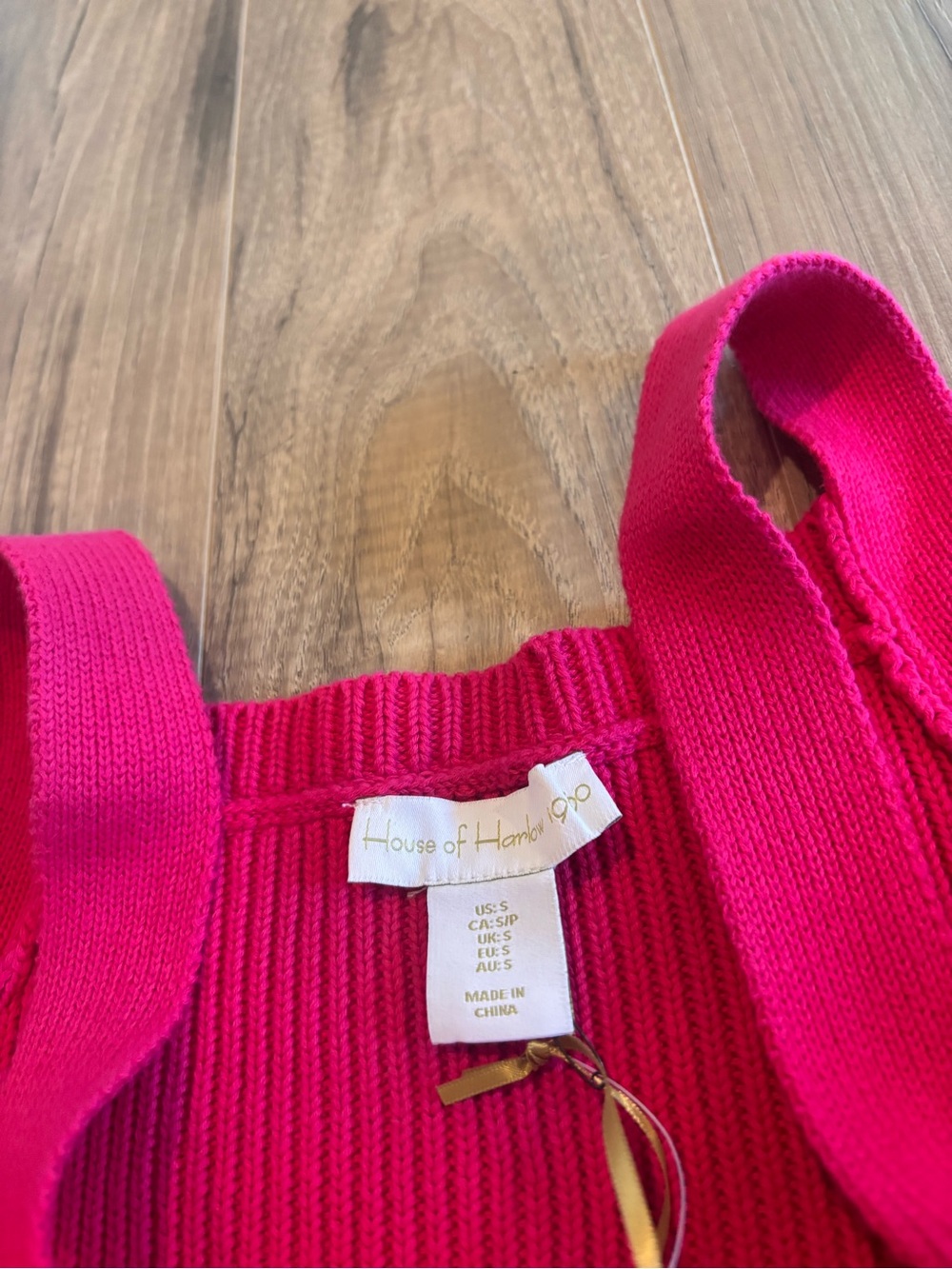 House of Harlow 1960 NWT Hot Pink Crochet Two-Piece Set Size Small - Picture 6 of 8